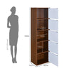 Nilkamal Sear 5 Tier Storage Cabinet (Classic Walnut & White)