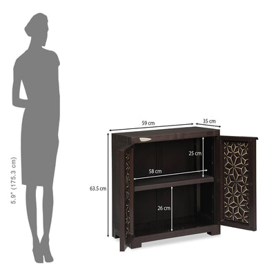 Nilkamal Freedom Star Small (FMSSTAR) Plastic Storage Cabinet (Weather Brown & Biscuit)