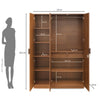 Nilkamal Milford 3 Door Wardrobe (Classic Walnut)