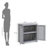 Nilkamal Freedom Star Small (FMSSTAR) Plastic Storage Cabinet (Haze Grey & Milky White) - Size In Centimeter