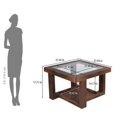 Nilkamal Winny Glass Top Center Table