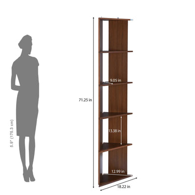 Nilkamal Wales Book Case (Classic Walnut)