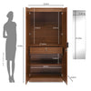 Nilkamal Milford 2 Door Wardrobe with Mirror (Classic Walnut)