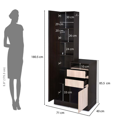 Nilkamal Riva Dresser (Wenge & Sonoma Oak)