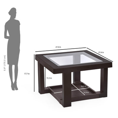 Nilkamal Winny Glass Top Center Table