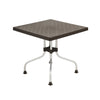 Nilkamal Orchid Captain 1 + 4 Chair Dining Set (Rust Brown) - Dining Table Slight Side View