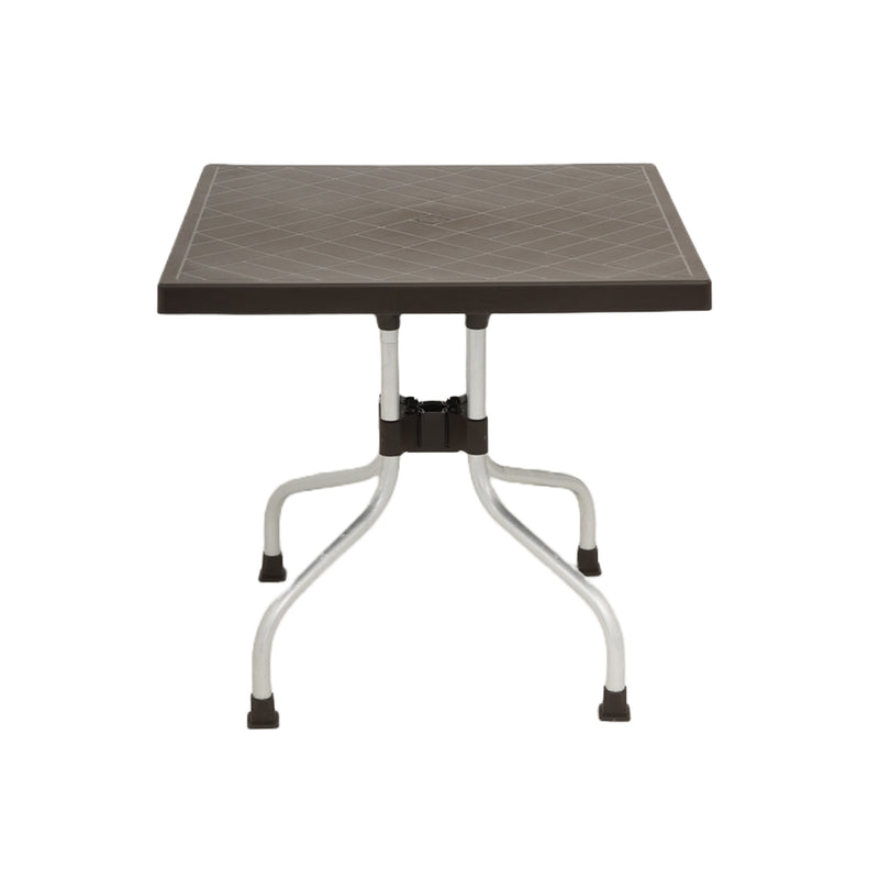 Nilkamal Orchid 1 + 4 Chair Plastic Dining Set (Season Rust Brown & Green)