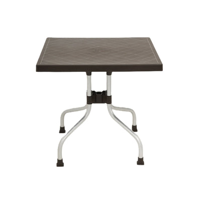 Nilkamal Orchid 1 + 4 Chair Plastic Dining Set (Season Rust Brown & Green)