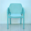 Nilkamal Captain Chair with Leatherette Cushion (Sapphire Blue) - Front View