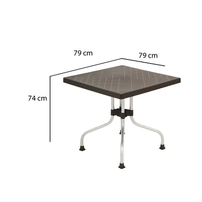 Nilkamal Orchid Captain 1 + 4 Chair Dining Set (Rust Brown)