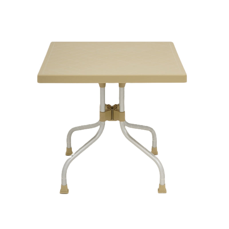 Nilkamal Orchid 1 + 4 Chair Plastic Dining Set (Beige & Season Rust Brown)