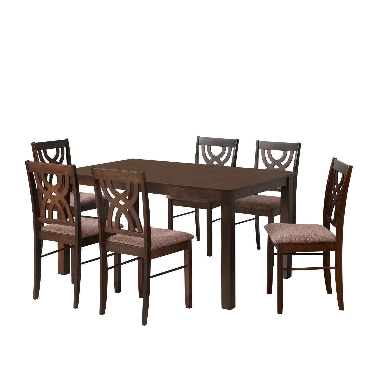 Nilkamal Alice 6 Seater Dining Set (Antique Cherry)
