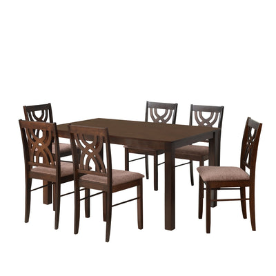 Nilkamal Alice 6 Seater Dining Set (Antique Cherry)
