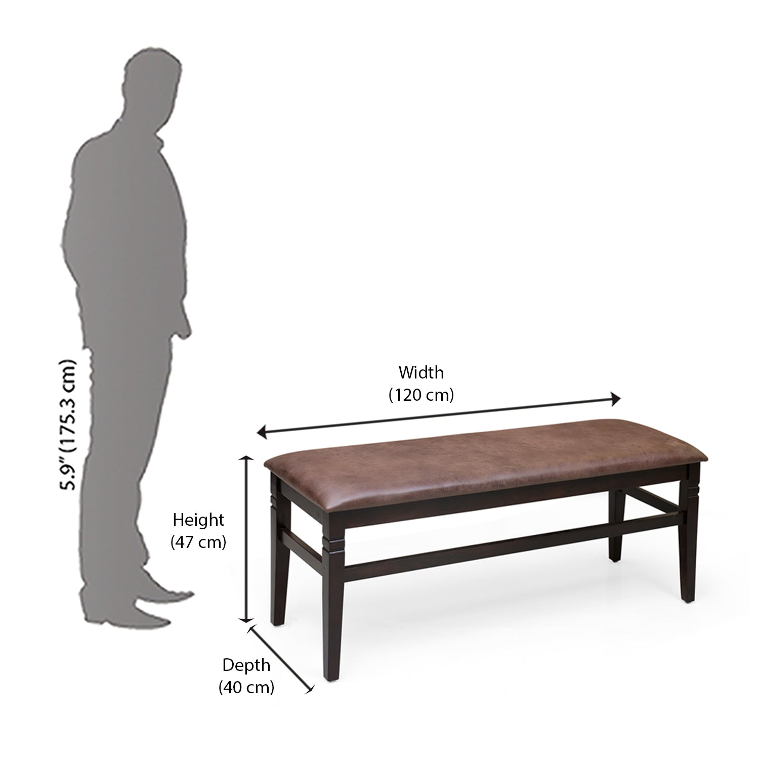 Nilkamal Fern 6 Seater Dining Set With Bench (Erin Brown)