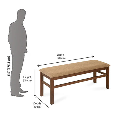 Nilkamal Jewel Six Seater Dining Set With Bench (Walnut)