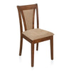 Nilkamal Jewel Six Seater Dining Set (Walnut) - Dining Chair Slight Side View