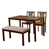 Nilkamal Sutlej 4 Seater Dining Set With Bench (Antique Cherry)