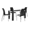 Nilkamal Fortica 4 Seater Dining Set (Black and White)