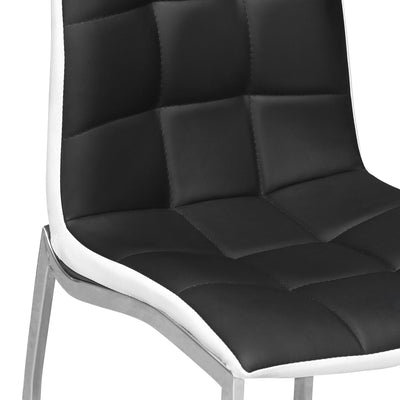 Nilkamal Fortica 4 Seater Dining Set (Black and White)