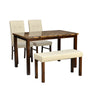 Nilkamal Venice 4 Seater Dining Set with Bench (Brown)