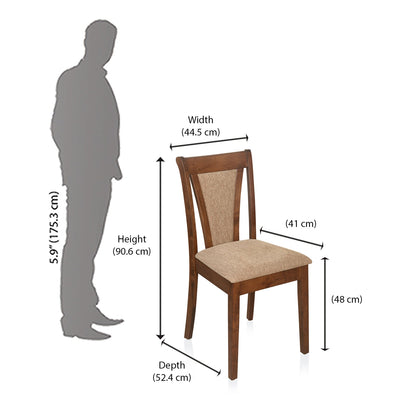 Nilkamal Jewel Dining Chair (Walnut)