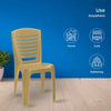 Nilkamal CHR4025 Plastic Armless Chair (Marble Beige) - Multi Purpose Use