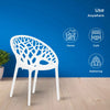 Nilkamal Crystal Polypropylene Armless Chair (Milky White) - Multi Purpose Use