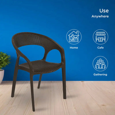 Nilkamal Club Plastic Arm Chair (Season Rust Brown) – Benfits