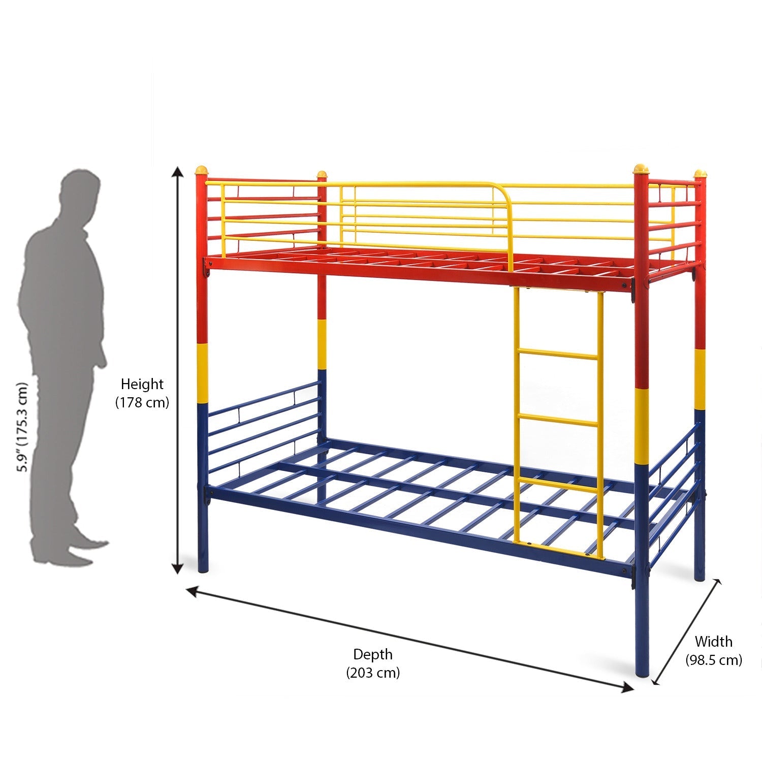 Nilkamal Nemo Metal Bunk Bed (Multicolor)