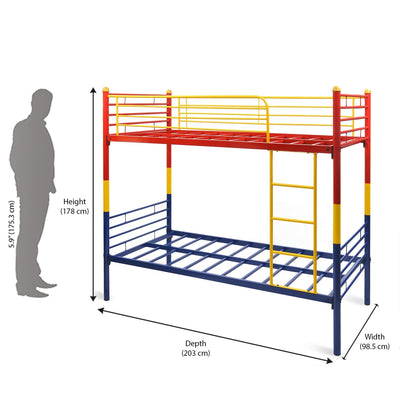 Nilkamal Nemo Metal Bunk Bed (Multicolor)