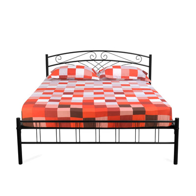 Nilkamal Nimbo Metal King Bed (Black)