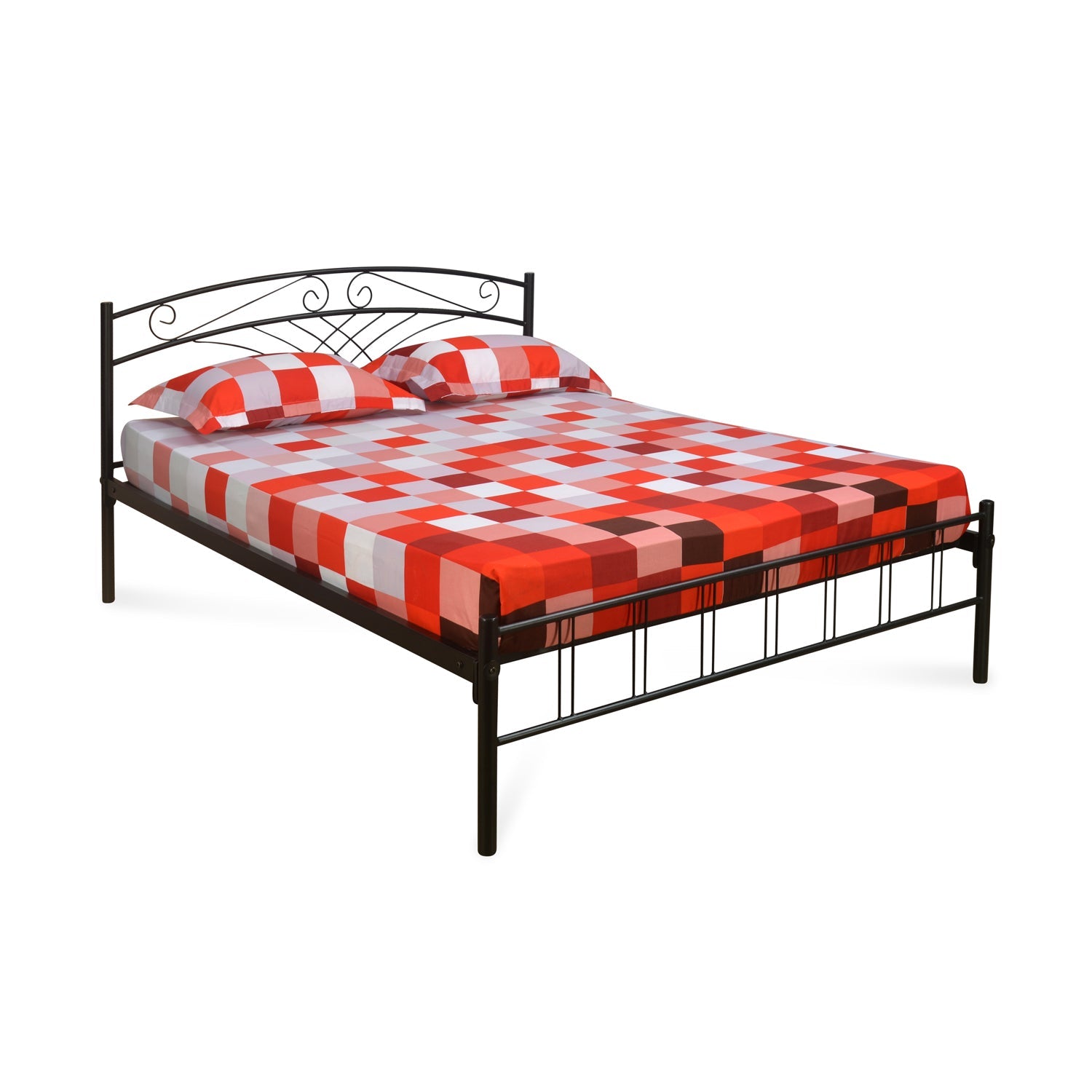 Nilkamal Nimbo Metal King Bed (Black)