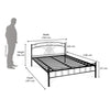 Nilkamal Nimbo Metal King Bed (Black)
