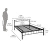 Nilkamal Nimbo Metal King Bed (Black)