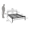 Nilkamal Nimbo Metal Queen Bed (Black)