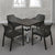 Nilkamal Orchid Captain 1 + 4 Chair Dining Set (Rust Brown)