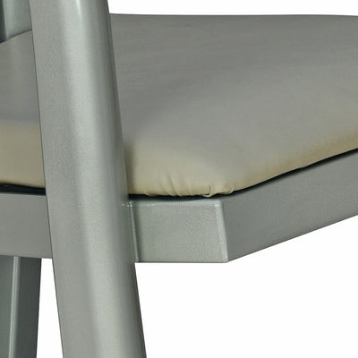 Nilkamal Signature Chair with with Metallic Look and Light Beige Cushion