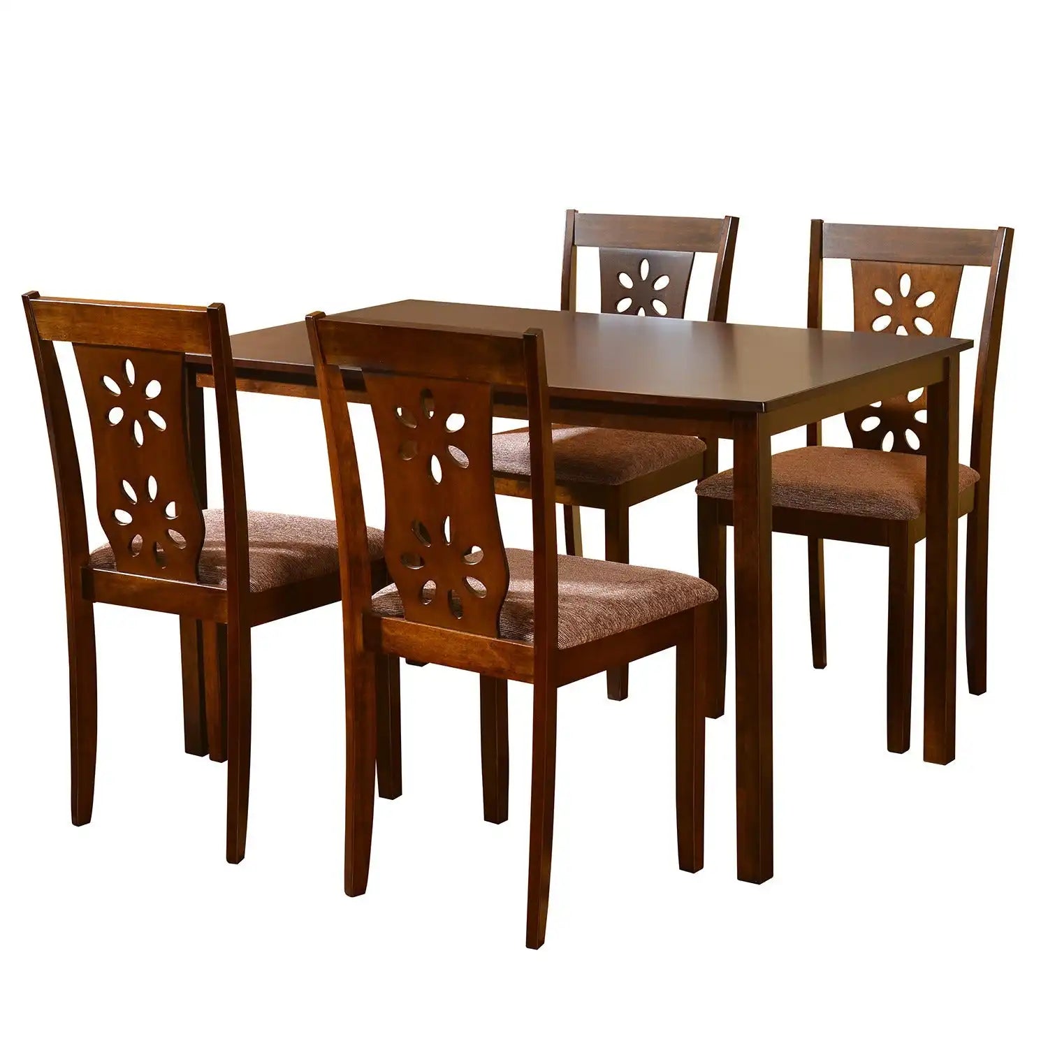 Nilkamal Sutlej 4 Seater Dining Set (Antique Cherry)