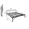 Nilkamal Ursa Metal King Bed (Black)
