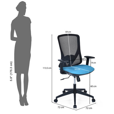 Nilkamal Locus Mid Back Mesh Office Chair