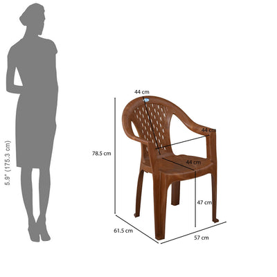 Nilkamal Flute Plastic Arm Chair