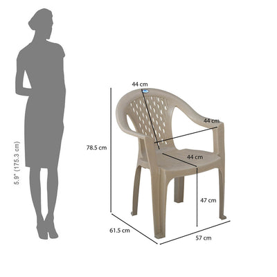 Nilkamal Flute Plastic Arm Chair
