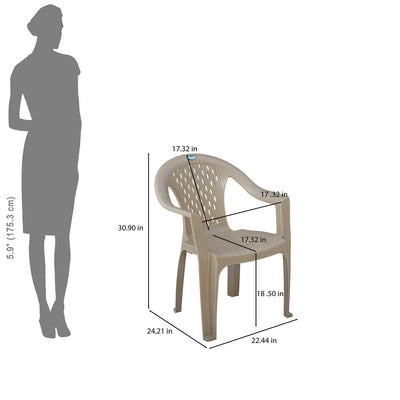 Nilkamal Flute Plastic Arm Chair