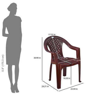 Nilkamal Flute Plastic Arm Chair