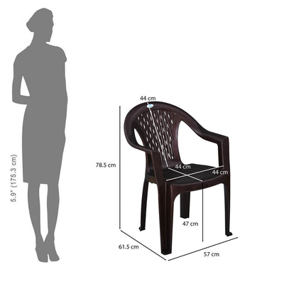 Nilkamal Flute Plastic Arm Chair