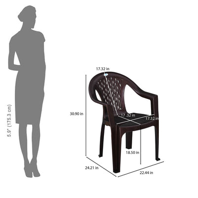 Nilkamal Flute Plastic Arm Chair