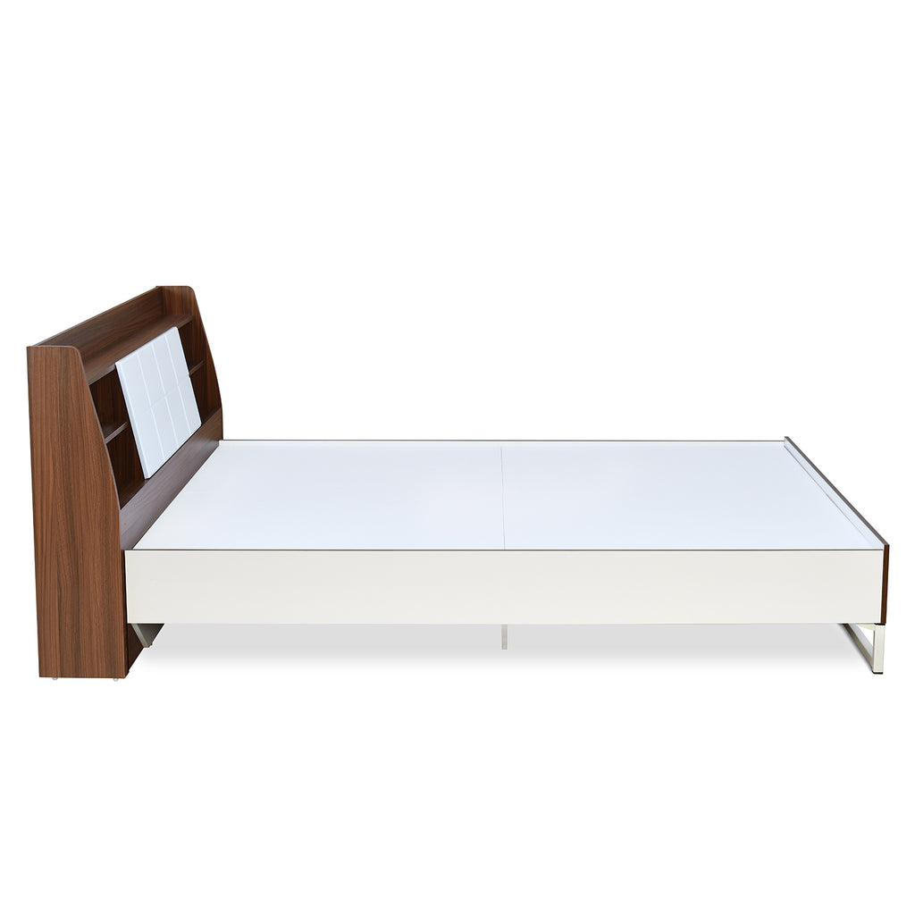 Nilkamal Ornate Meta Bed  (White)