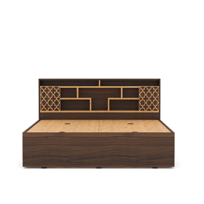 Nilkamal Czar 1 Queen Bed Box Storage (Beech / Walnut)