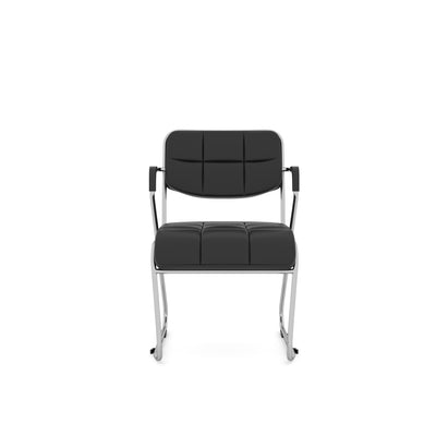 Nilkamal Contract 02 with Arm Visitor Chair (Black)