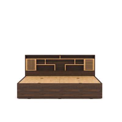 Nilkamal Czar 2 King Bed Box Storage (Beech / Walnut)